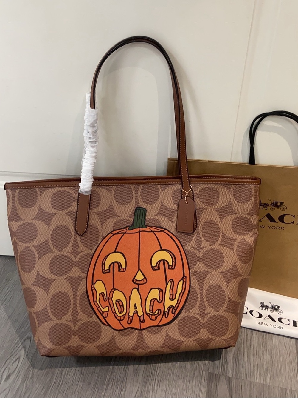 Coach Halloween Theme Tote Bag